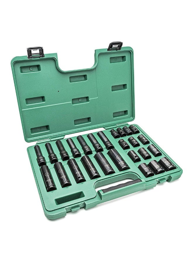 Sata SATA ST34399T 26-Piece 1/2" Drive 6 Point Metric Standard & Deep Thin Wall Impact Socket Set - Image 4