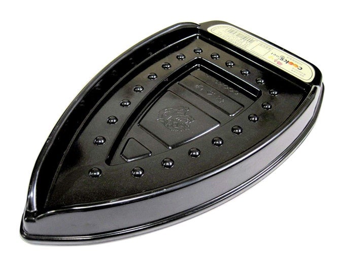 NEW IRON HEAT RESISTANCE PLASTIC HOLDER STAND TRAY IRONING DOCK BLACK LAUNDRY