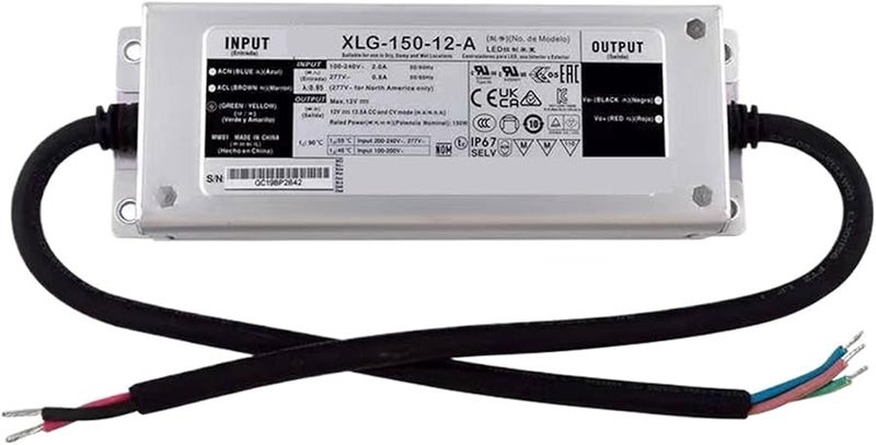 XLG 150 24A 150W 24V Constant Voltage LED Driver IP67 Indoor Outdoor With PFC - Image 3