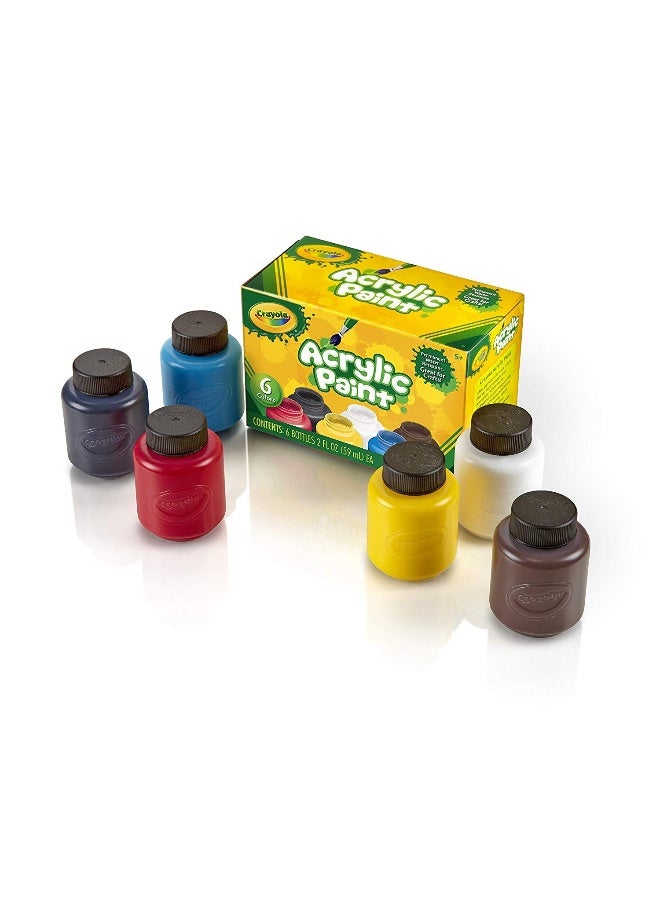 Crayola طقم طلاء أكريليك من كرايولا (6 ألوان) - Image 1