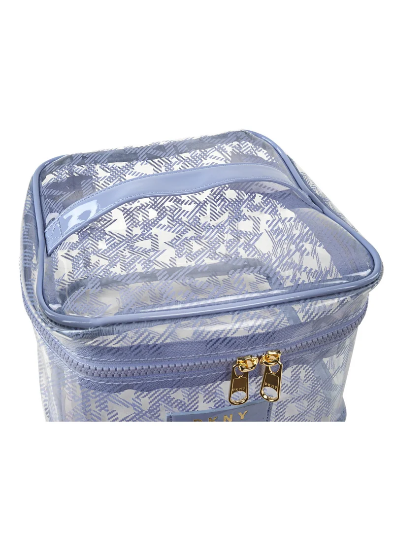 DKNY DKNY Lucid Dream Train Case Cosmetic Bag, Travel Make up Bag Small, Small Lightweight Cosmetic Bag Storage Bag, Small Makeup Bag, Travel Toiletry Bag