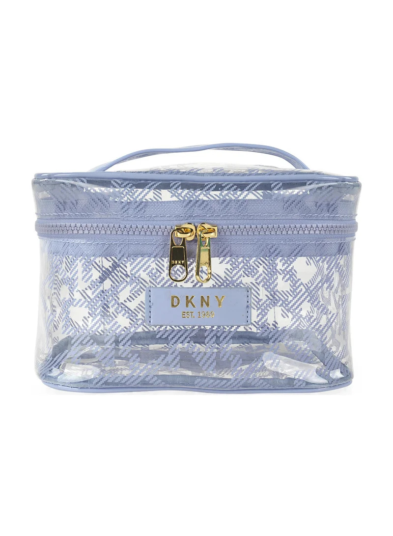 DKNY DKNY Lucid Dream Train Case Cosmetic Bag, Travel Make up Bag Small, Small Lightweight Cosmetic Bag Storage Bag, Small Makeup Bag, Travel Toiletry Bag