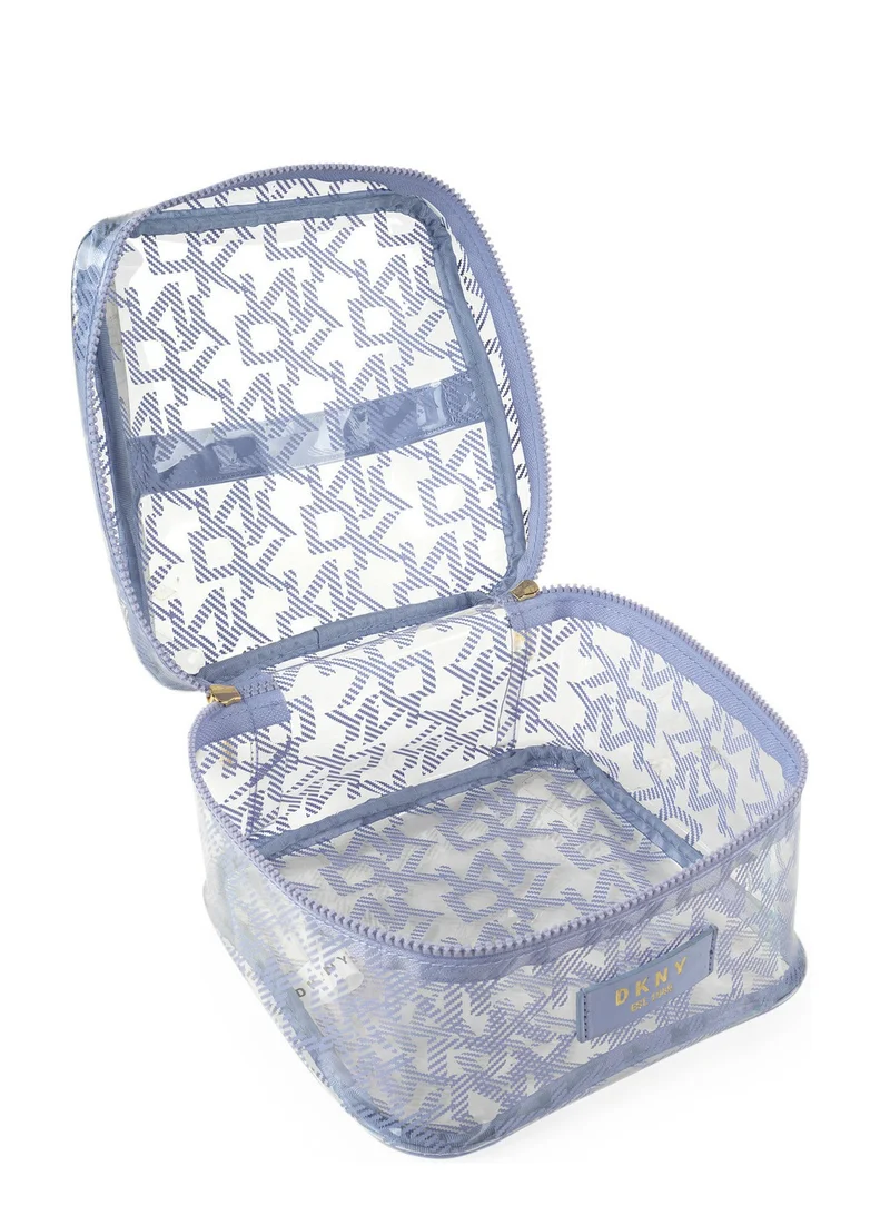 DKNY DKNY Lucid Dream Train Case Cosmetic Bag, Travel Make up Bag Small, Small Lightweight Cosmetic Bag Storage Bag, Small Makeup Bag, Travel Toiletry Bag