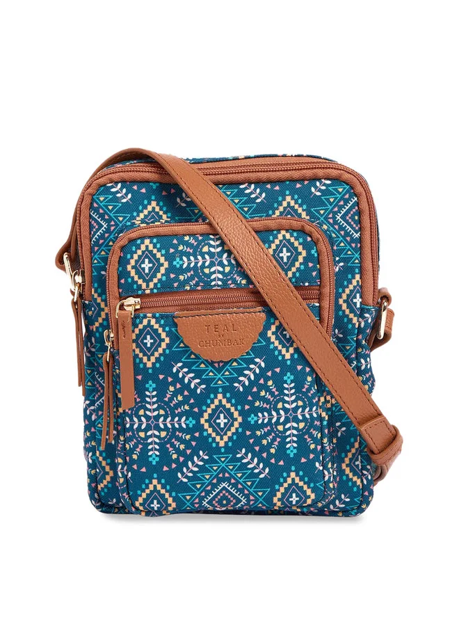Chumbak Teal by Chumbak Mexico Aztec Wallet  Sling Bag