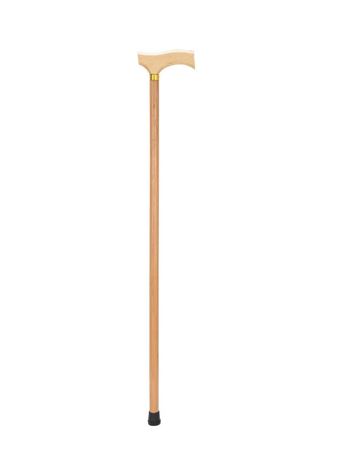 Luxury wooden crutch with durable and high-quality wooden handle. Cane length 86 cm. - Image 1