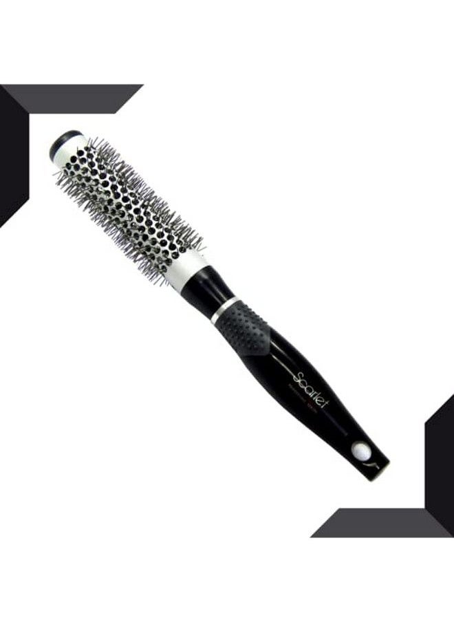 Scarlet Line - Professional Matte Small Hot Curling Hair Brush with Ceramic Bristle and Anti Slip Rubber Grip on Handle for Men n Women 25 mm - Image 1