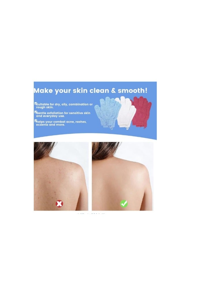 Body scrub gloves to remove dead skin and soften the skin, 2 pieces, random color - Image 2