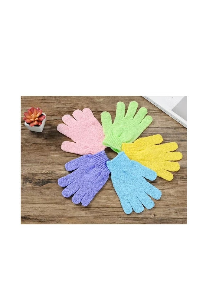 Body scrub gloves to remove dead skin and soften the skin, 2 pieces, random color - Image 4
