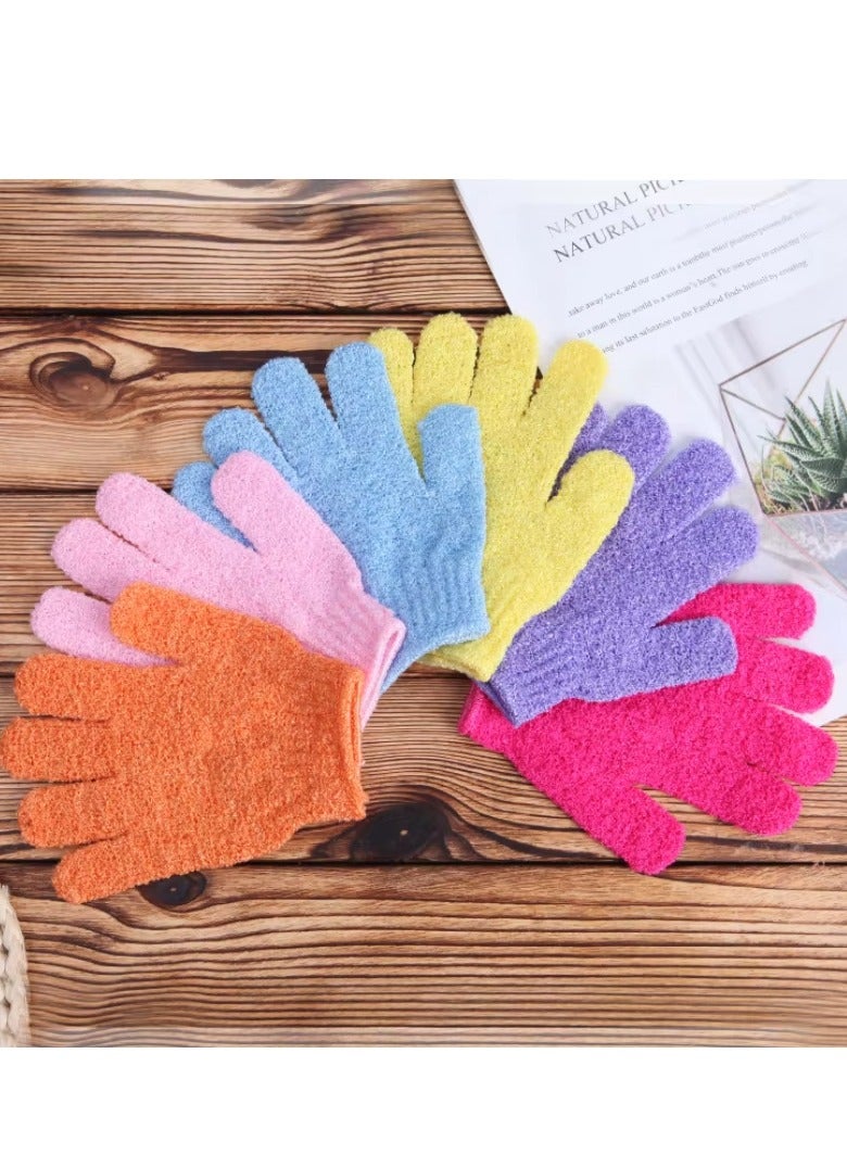 Body scrub gloves to remove dead skin and soften the skin, 2 pieces, random color - Image 5