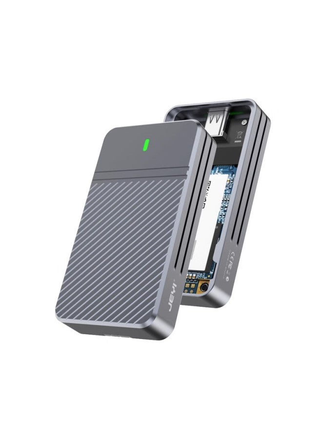 Jeyi High-speed Cooling Portable Hard Drive Enclosure, Msata Shockproof Ssd Enclosure, M Sata To Type-c External Enclosure, All-aluminum Alloy Shell - Image 3