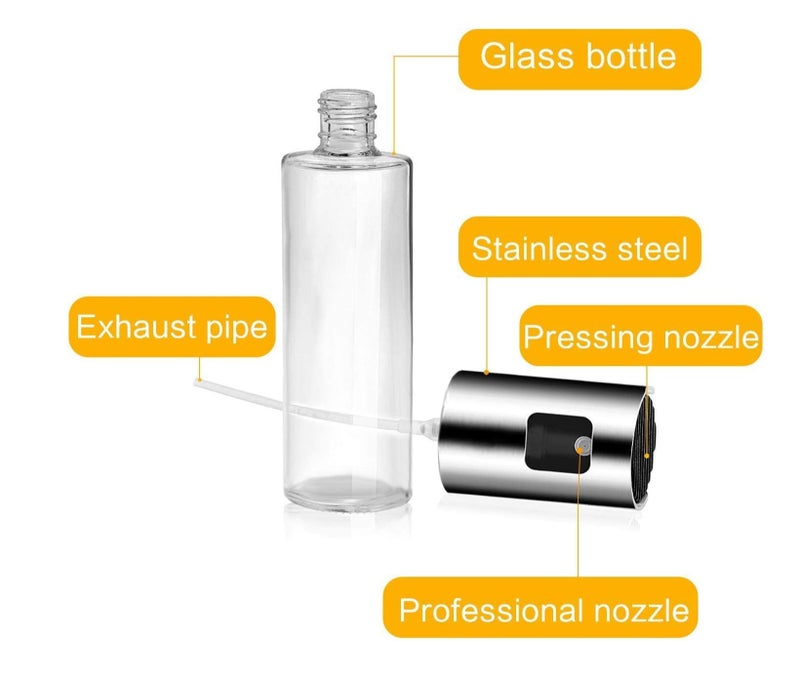Rymel oil sprayer bottle, 100ml oil spray versatile glass, 3pcs olive oil sprayer mister,olive oil spray for cooking, salad, bbq, kitchen baking, roasting - Image 3