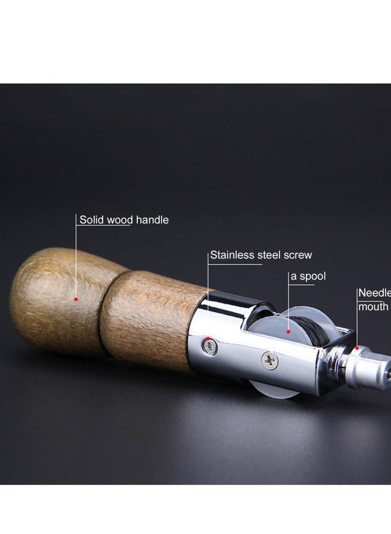 SYOSI Repair Stitch Kit DIY Leather Leather Hand Stitcher for Inflatables Tarpaulins Leather Thick Fabrics Shoes Bags Belts Upholstery Repair Kits and Crafts Leather Stitching 7pcs Set - Image 5