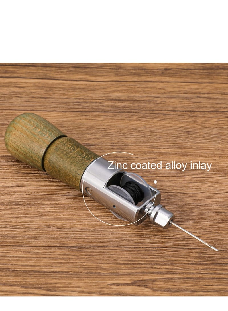 SYOSI Repair Stitch Kit DIY Leather Leather Hand Stitcher for Inflatables Tarpaulins Leather Thick Fabrics Shoes Bags Belts Upholstery Repair Kits and Crafts Leather Stitching 7pcs Set - Image 4