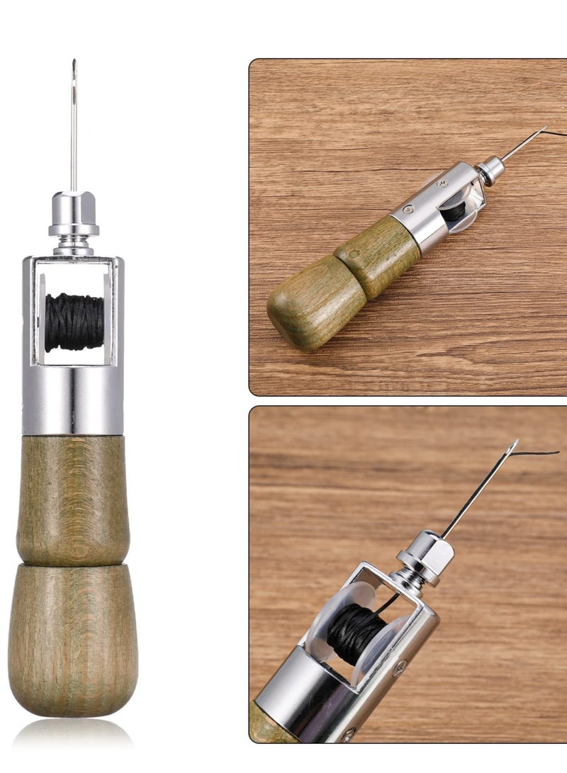 SYOSI Repair Stitch Kit DIY Leather Leather Hand Stitcher for Inflatables Tarpaulins Leather Thick Fabrics Shoes Bags Belts Upholstery Repair Kits and Crafts Leather Stitching 7pcs Set - Image 3