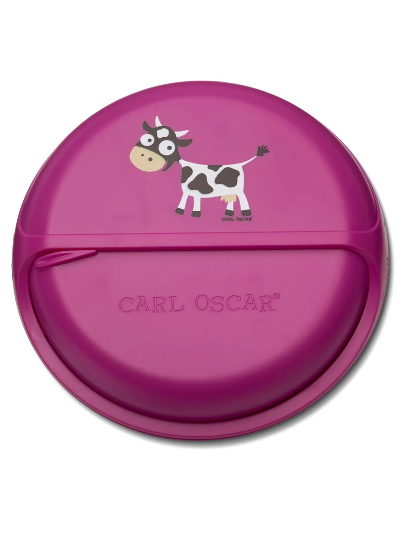 كارل أوسكار BentoDisc & TEMPFlask  Combo Pack - Purple (Stainless steel Flask 0.5 L + Lunchbox  0.9L) Cow