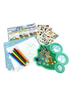 Spirograph Spirograph Cyclex Set Bluey - Drawing Kit, Arts and Crafts, Bluey Toys, Art Supplies, Stickers for Kids, Bluey Stickers, Spiral Art, Markers, Stickers, Design Sheet Included, Ages 5+  - Image 5