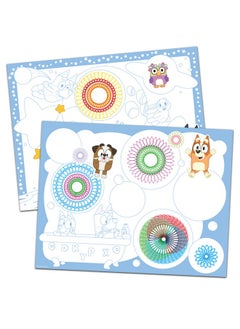 Spirograph Spirograph Cyclex Set Bluey - Drawing Kit, Arts and Crafts, Bluey Toys, Art Supplies, Stickers for Kids, Bluey Stickers, Spiral Art, Markers, Stickers, Design Sheet Included, Ages 5+  - Image 4