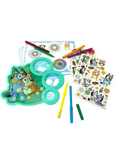 Spirograph Spirograph Cyclex Set Bluey - Drawing Kit, Arts and Crafts, Bluey Toys, Art Supplies, Stickers for Kids, Bluey Stickers, Spiral Art, Markers, Stickers, Design Sheet Included, Ages 5+  - Image 2