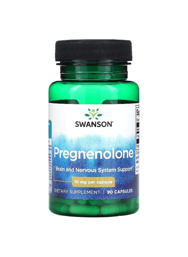 Swanson, Pregnenolone, 10 mg, 90 Capsules (Packaging may vary) - Image 1