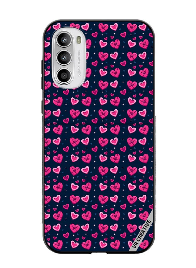 VR CREATIVE Protective Case Cover For Motorola Moto G82 Love Pattern Design Multicolour - Image 1