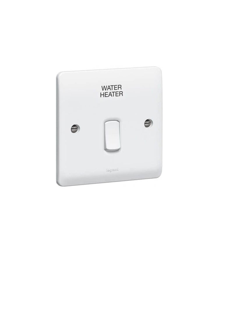 Legrand DOUBLE POLE SWITCH LEGRAND SYNERGY 730112 - DP ''WATER HEATER''+INDICATOR - 20A - 250V - WHITE - Image 3