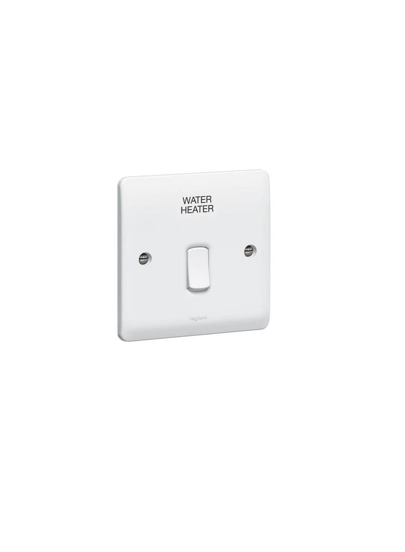 Legrand DOUBLE POLE SWITCH LEGRAND SYNERGY 730112 - DP ''WATER HEATER''+INDICATOR - 20A - 250V - WHITE - Image 2