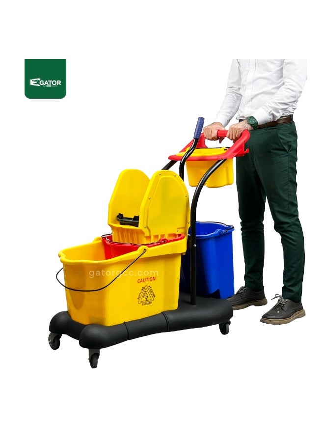 Gator Mop Bucket with Deluxe Wringer | 40LTR - Image 1