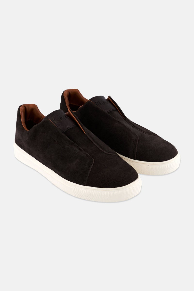 Algspar أحذية كاجوال للرجال من الجلد المدبوغ، بني داكن - Image 1