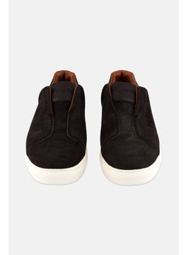 Algspar Men Suede Slip On Casual Shoes, Dark Brown  - Image 4
