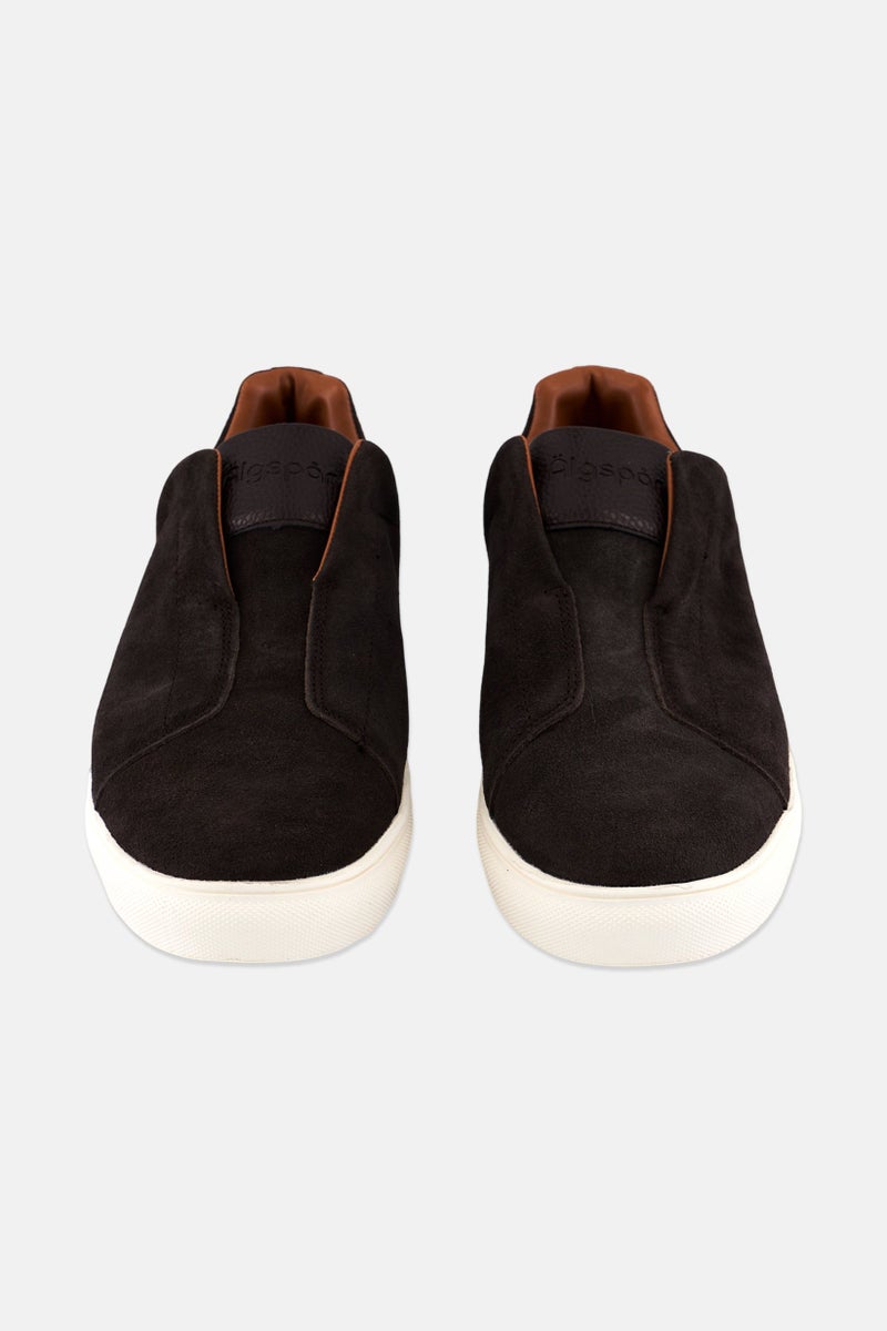 Algspar أحذية كاجوال للرجال من الجلد المدبوغ، بني داكن - Image 4