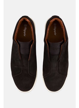 Algspar Men Suede Slip On Casual Shoes, Dark Brown  - Image 3