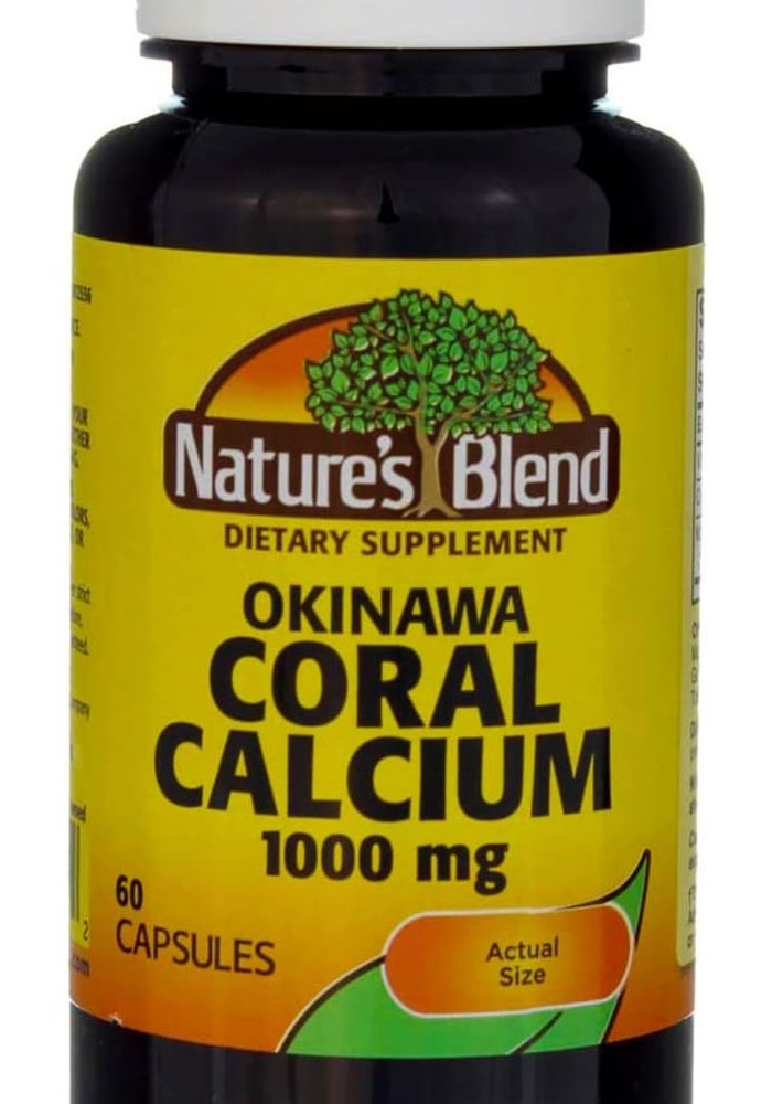 Nature's Blend Okinawa Coral Calcium 1,000 mg 60 Caps - Image 1