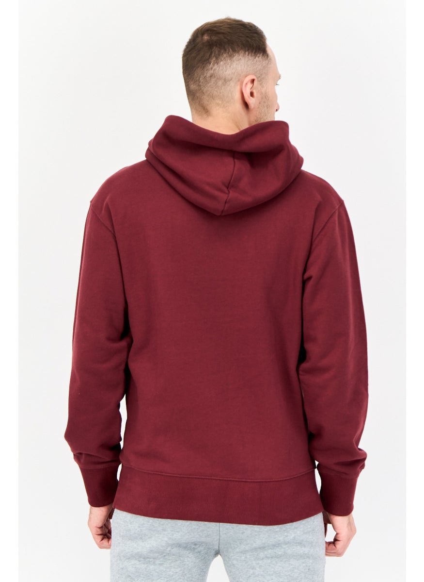 adidas Originals - Men Sportswear Fit Outdoor Contempo French Terry Hoodie, Maroon - Image 1