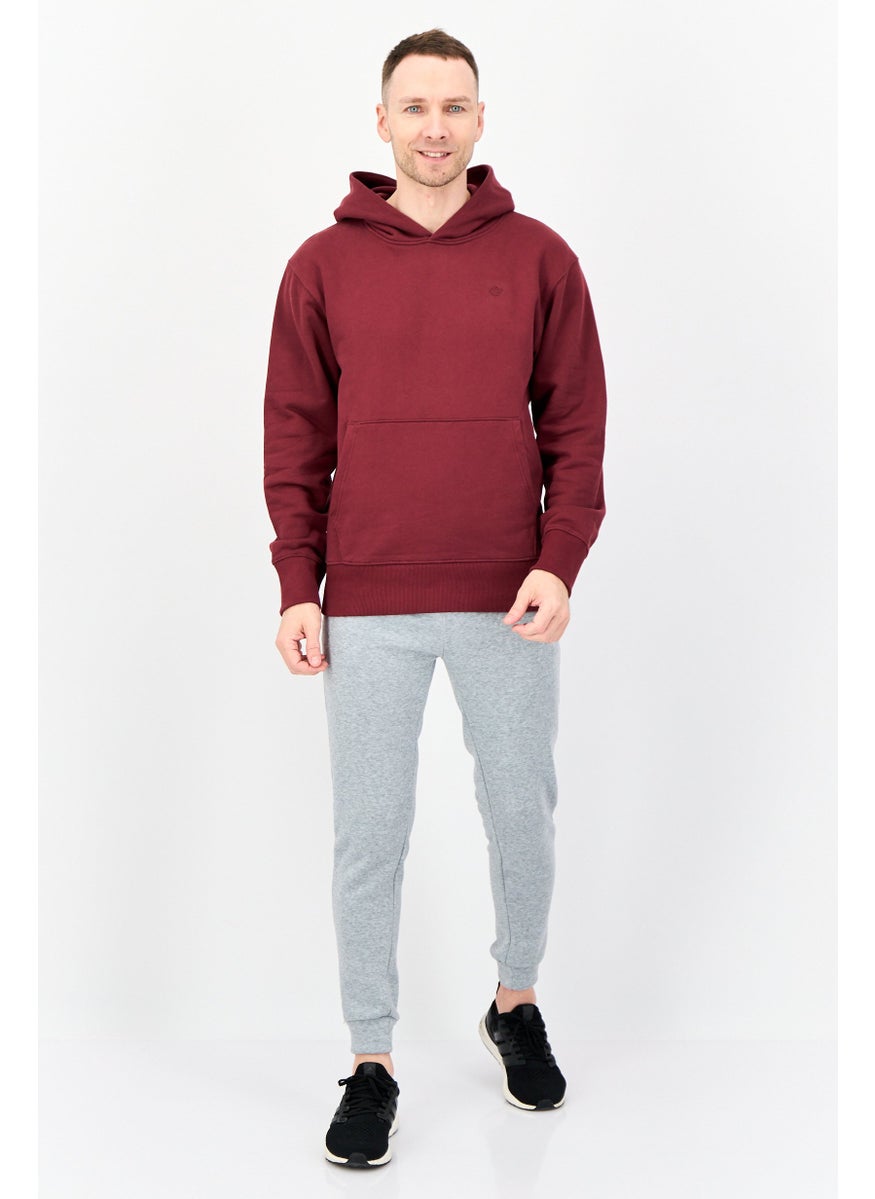 adidas Originals - Men Sportswear Fit Outdoor Contempo French Terry Hoodie, Maroon - Image 1