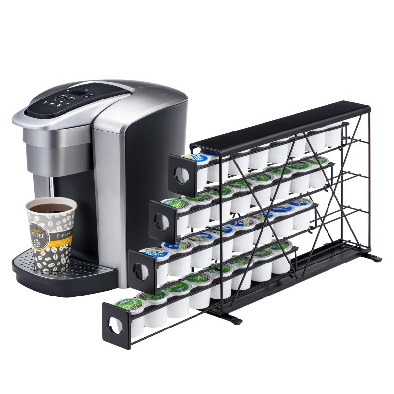 Rice rat k cup Holders for 4 Tier Coffee Pod Holder,Black Metal Space(32 pods) - Image 1