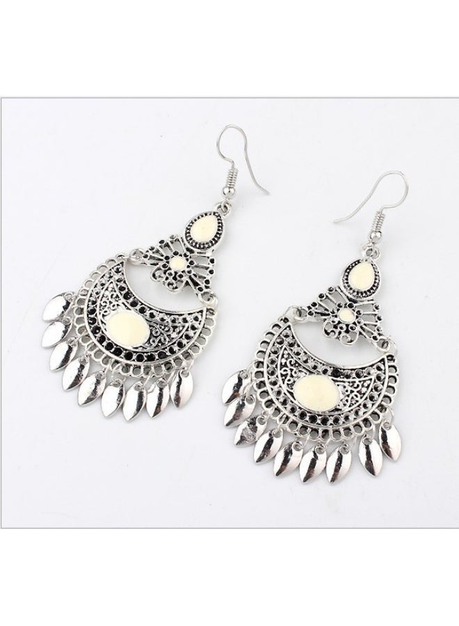 NIBEMINENT Bohemian Water Drop Tassel Earrings