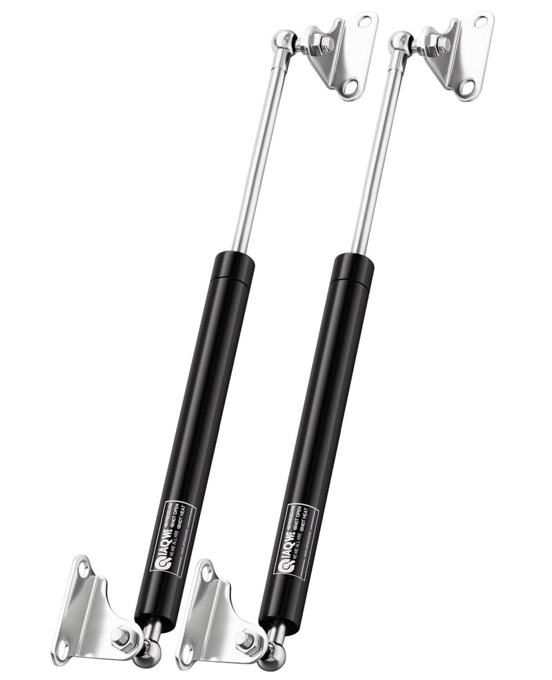 IAQWE 15 Inch 120Lbs 534N Gas Struts for Heavy Lid RV Bed Trailer Door Tool Box Floor Hatch Camper Underbed Storage Truck Tonneau Cover, 15" DIY Gas Lift Shocks Kit with L Mount Brackets, 2 Pcs by IAQWE - Image 1