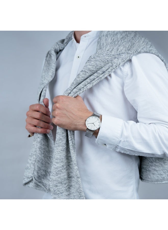 PIERRE CARDIN CBN.3038 MEN'S LUXURY SILVER TIMEPIECE - ELEGANT ROUND DIAL - Image 2