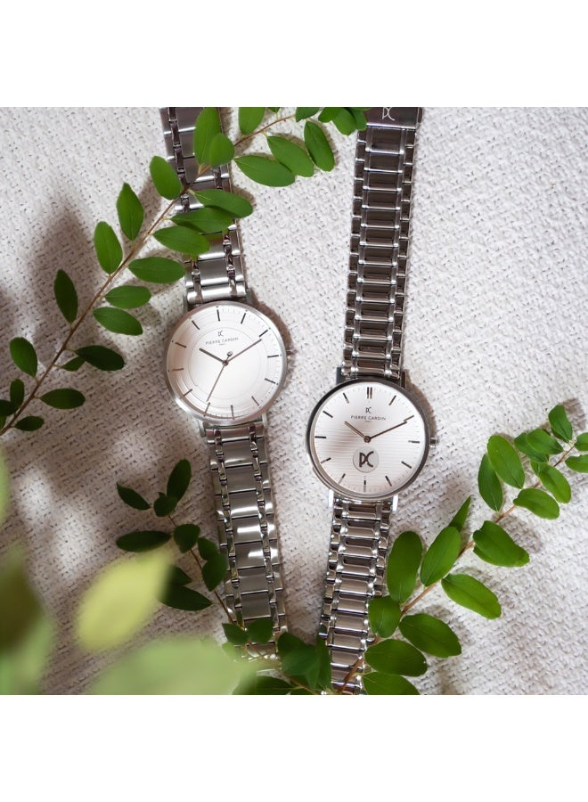 PIERRE CARDIN CBN.3038 MEN'S LUXURY SILVER TIMEPIECE - ELEGANT ROUND DIAL - Image 3