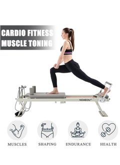 NOAEOU NOAEOU Foldable Pilates Reformer, Pilates Machine & Equipment for Home Use (Beige)  - Image 3