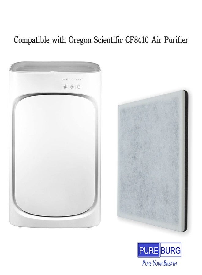 PUREBURG فلتر بديل من بيوربيرغ متوافق مع أجهزة تنقية الهواء أوريغون ساينتيفيك CF8410 وإيفاشن IVAHAP300 وسيرين لايف PSLAPU35، عبوة من قطعتين، فلتر H13 HEPA رباعي المراحل، كربون نشط - Image 2