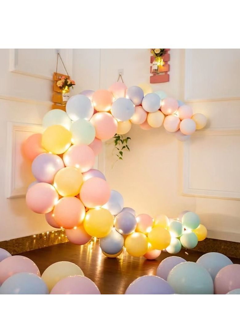 Loquat 200-Piece Multicolour Party Decoration Pearl Latex 15 Inch Balloon With Pump - Image 1