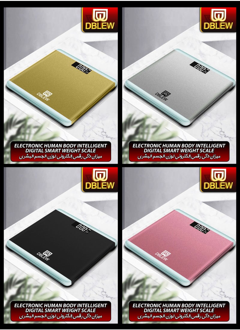 دي بلو - ميزان حمام رقمي متعدد الوظائف لقياس الدهون في الجسم للاستخدام المنزلي، ذكي ذو وظائف إلكترونية، يزن الأفراد بدقة، شاشة عرض LCD، يعرض الوزن بالرطل والكيلوغرام - Image 1