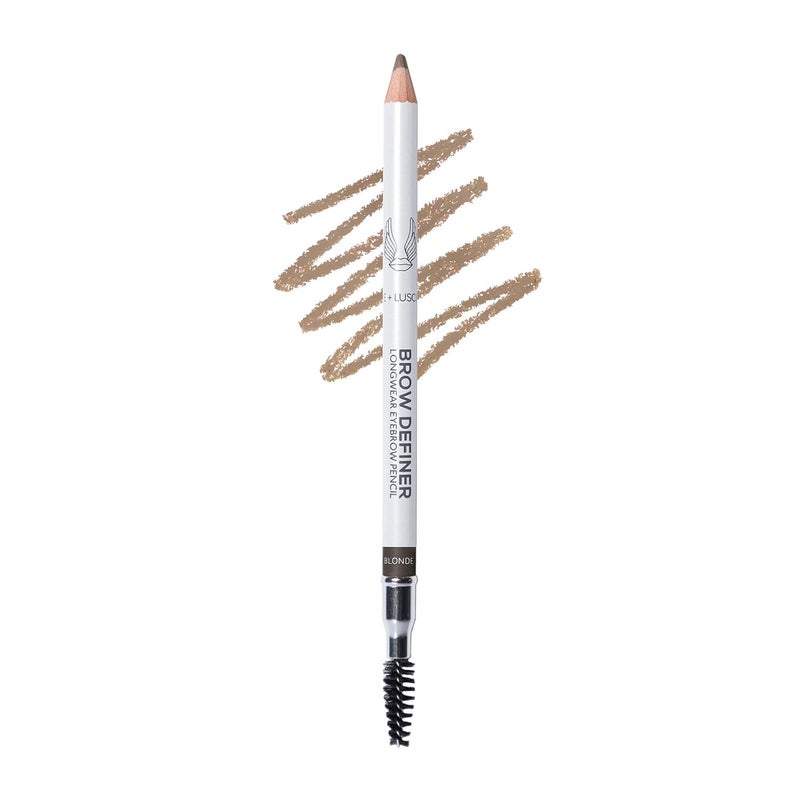 True + Luscious True + Luscious Brow Definer Pencil - Pomade & Powder Combo With Organic Castor Oil - Fills, Shapes Eyebrows - Waterproof - Blonde 