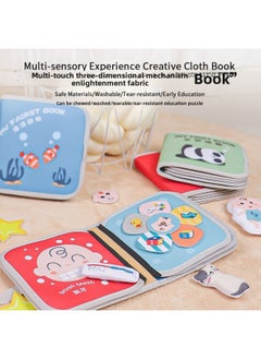 Generic Early Education Cloth Book Tearing And Tearing Book Baby Can Bite Quiet Book Baby Tear-free Velcro Soothing 1-year-old Toy-Color:Geometric Drawing  - Image 4