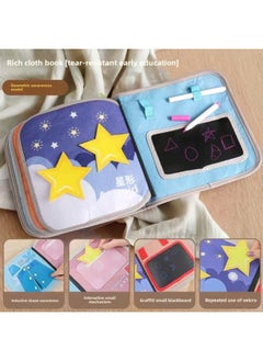 Generic Early Education Cloth Book Tearing And Tearing Book Baby Can Bite Quiet Book Baby Tear-free Velcro Soothing 1-year-old Toy-Color:Geometric Drawing  - Image 1