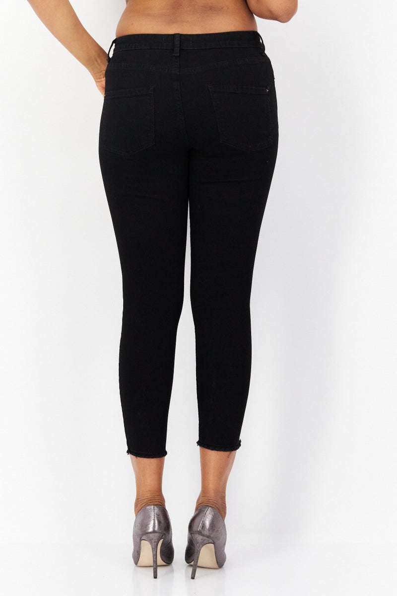 DOROTHY PERKINS Women Skinny Fit Dark Stretchable Denim, Black  - Image 3