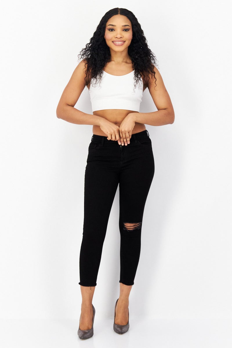 DOROTHY PERKINS Women Skinny Fit Dark Stretchable Denim, Black  - Image 4