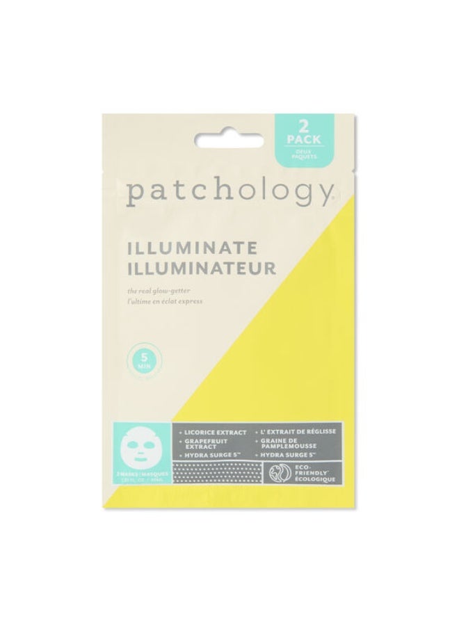 باتشولوجي (Patchology) قناع ورقي "إليومينيت" (Illuminate) - عبوة مزدوجة  51 غرام - Image 1