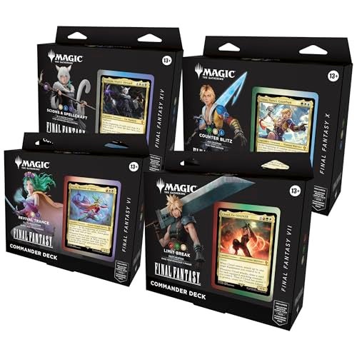Magic The Gathering Final Fantasy Commander Deck Bundle Includes All 4 Decks